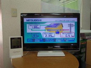 福岡市内太陽光事例テレビモニター001